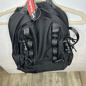 Supreme Black Utility Backpack with Webbing Straps
